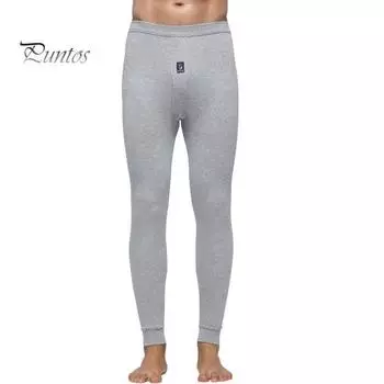 Мужские брюки с эластичной резинкой на талии, термоизоляция, длинные кальсоны, однотонные, для путешествий, работы, школы, укороченные брюки, пижамные брюки M темно-серого