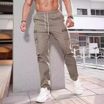 Мужские брюки с боковыми карманами, шаровары на молнии, черные повседневные мужские брюки в стиле хип-хоп, модные повседневные уличные брюки 3XL чёрный