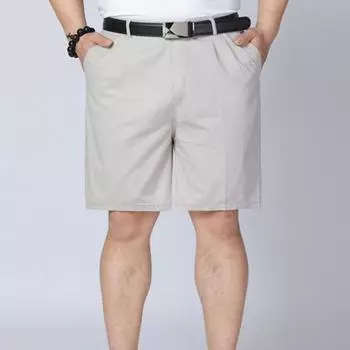 Мужские брюки, свободные простые мягкие мужские шорты для отдыха для повседневной носки 40 бежевый