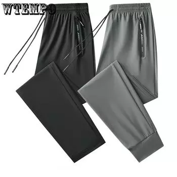 Мужские брюки Tencel Wide Leg Pants Простые универсальные повседневные брюки Модные свободные прямые комбинезоны для мужчин L