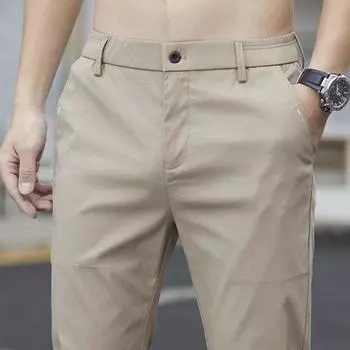 Мужские брюки весна-осень больших размеров эластичные узкие мужские брюки легкие свободные прямые брюки 38