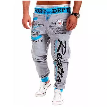 Мужские брюки весна-осень, повседневные длинные брюки с эластичным поясом на шнурке, свободные спортивные брюки с модным принтом букв M