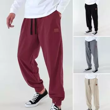 Мужские брюки весна-осень с боковыми карманами, эластичным поясом на шнурке, прямые штанины, плотный вельвет, однотонные свободные спортивные брюки M кофейный