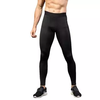 Мужские быстросохнущие эластичные спортивные обтягивающие брюки с сетчатой строчкой для фитнеса и бега