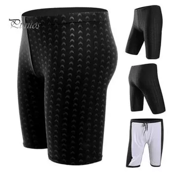 Мужские быстросохнущие плавки со средней посадкой, водонепроницаемые шорты для плавания с внутренним шнурком и защитой от УФ-лучей, плотно прилегающие плавки 3XL чёрный