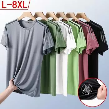 Мужские быстросохнущие рубашки для тренировок Спортивные футболки для бега Верхняя футболка с короткими рукавами Футболка для тренировок Легкие дышащие повседневные спортивные летние футболки