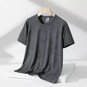 Мужские быстросохнущие рубашки для тренировок, впитывающие влагу, спортивные футболки с короткими рукавами для бега, эластичные мужские летние повседневные дышащие футболки для спортзала L