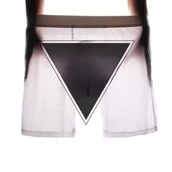 Мужские быстросохнущие трусы-боксеры Ice Silk Mesh с защитой от натирания кожи для бега 5XL серый