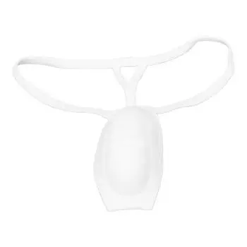 Мужские чашки-выпуклости из мягкого полиэстера и хлопка, стереоформа, прикрывающая нижнее белье, чашка с ремешком, белый размер L L