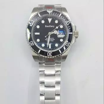 Мужские часы 40 мм, автоматические модные деловые наручные часы из нержавеющей стали и сапфирового зеркала