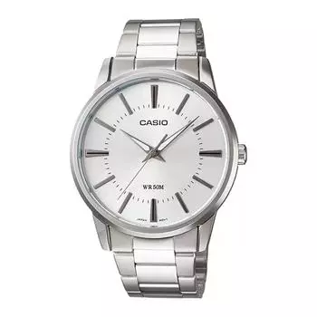 Мужские часы аналоговые серебристые, Silver Analog Men s Watch, Casio