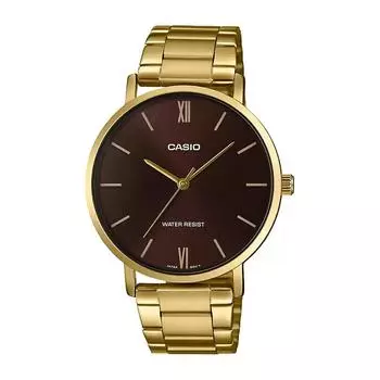 Мужские часы аналоговые золотистые, Gold Analog Men s Watch, Casio