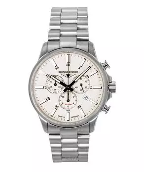 Мужские часы Bauhaus Aviation Chronograph Titanium Бежевый циферблат Кварцевые 2880M5 100M бежевый