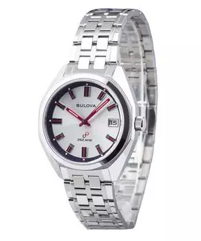 Мужские часы Bulova Classic Jet Star Limited Edition из нержавеющей стали с серебристым циферблатом, кварцевые 96K112 с дополнительным ремешком серебряный