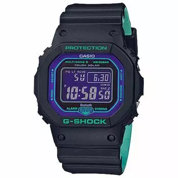 Мужские часы Casio Black Teal Digital Resin G-Shock GWB5600BL-1, цифровые.