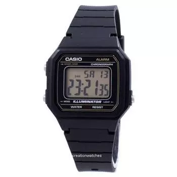 Мужские часы Casio Classic Illuminator Chronograph Alarm W-217H-9AV W217H-9AV чёрный
