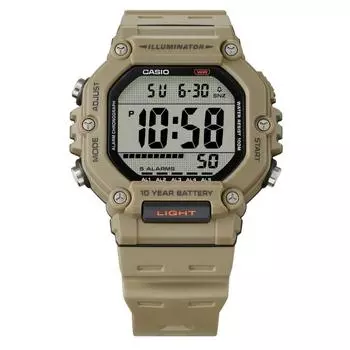 Мужские часы Casio Digital с кварцевым ремешком из смолы AE-1600H-5AV 100M чёрный