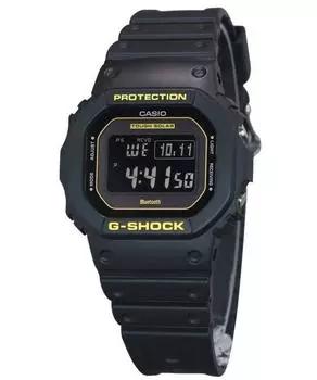 Мужские часы Casio G-Shock Caution Yellow Digital Mobile Link с полимерным ремешком Solar GW-B5600CY-1 200M чёрный