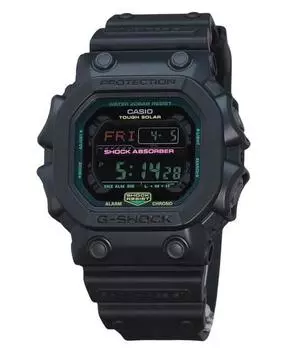 Мужские часы Casio G-Shock Digital с ремешком из смолы Multifluorescent Tough Solar GX-56MF-1 200M чёрный