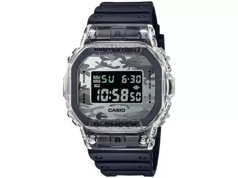 Мужские часы CASIO G-SHOCK DW-5600SKC-1JF с камуфляжным скелетоном, день/дата, НОВИНКА