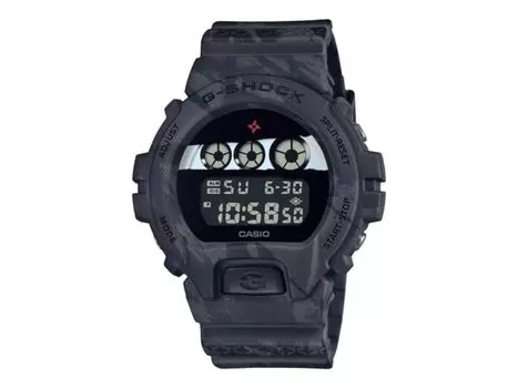 Мужские часы CASIO G-SHOCK DW-6900NNJ-1JR Ninja, черный цвет с будильником на день/дату, полимерный ремешок, НОВИНКА