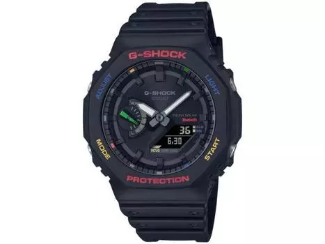 Мужские часы CASIO G-SHOCK GA-B2100FC-1AJF с солнечной батареей, Bluetooth, разноцветные акценты, НОВИНКА