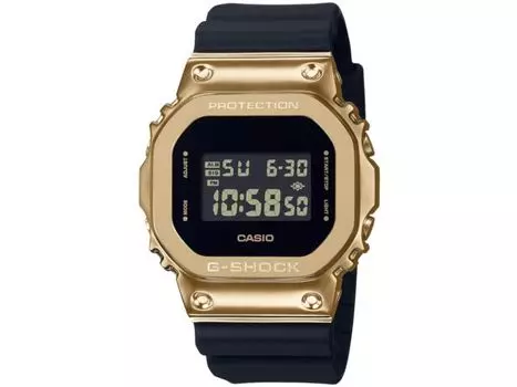 Мужские часы CASIO G-SHOCK GM-5600G-9JF, черный полимерный ремешок, секундомер, таймер, НОВИНКА