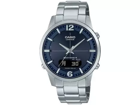 Мужские часы Casio Lineage LCW-M170D-2AJF с синим циферблатом и прочным атомным радио на солнечной батарее, НОВЫЕ