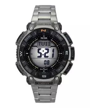 Мужские часы Casio ProTrek Digital из био-смолы Tough Solar PRG-340T-7 100M чёрный