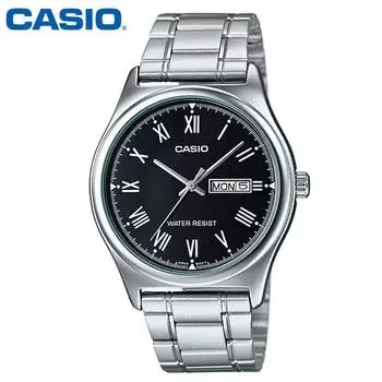 Мужские часы Casio с металлическим ремешком MTP-V006D-1B, популярные корейские часы