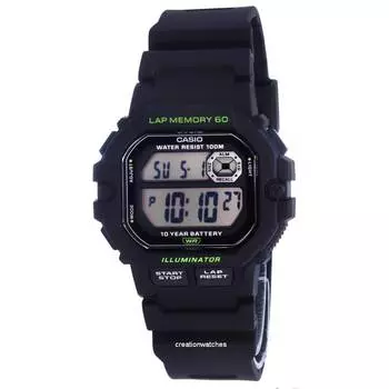 Мужские часы Casio Sports Gear с цифровым циферблатом WS-1400H-1A WS1400H-1 100M серый