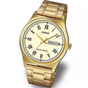 Мужские часы Casio в деловом стиле с металлическим ремешком MTP-V006G-9B