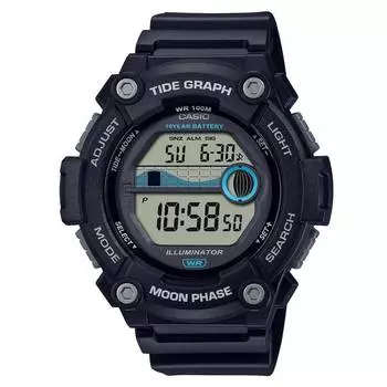 Мужские часы Casio Youth с цифровым лунным графиком приливов и приливов WS-1300H-1A WS1300H-1 100M