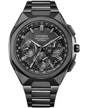 Мужские часы Citizen ATTESA GPS Satellite Eco-Drive из титана CC4105-69E чёрный