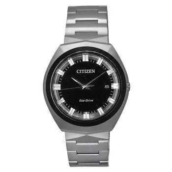 Мужские часы Citizen Eco-Drive из нержавеющей стали 365 с черным циферблатом BN1014-55E 100M чёрный