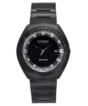 Мужские часы Citizen Eco-Drive из нержавеющей стали 365 с черным циферблатом BN1015-52E 100M чёрный