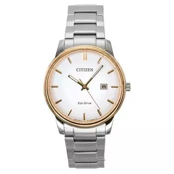 Мужские часы Citizen Eco-Drive из нержавеющей стали с белым циферблатом BM6979-74A белый