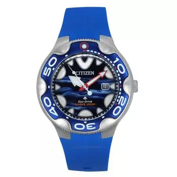 Мужские часы Citizen Promaster PU с синим циферблатом Eco-Drive Diver s BN0238-02L 200M синий