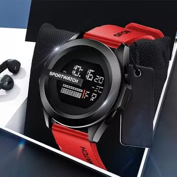 Мужские часы для мужчин, 50-метровые водонепроницаемые электронные часы для спорта на открытом воздухе, новые светящиеся синий