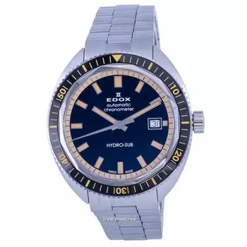 Мужские часы Edox Hydro-Sub Divers из нержавеющей стали с черным циферблатом 801283NBMNIB 80128 3NBM NIB 300M