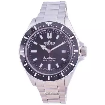 Edox Skydiver Neptunian Автоматические Дайверские 801203NMNIN 80120 3NM NIN 1000М Мужские Часы чёрный
