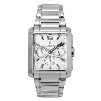 Мужские часы Festina Chronograph из нержавеющей стали с серебристым циферблатом, кварцевые F20635-1 серебряный