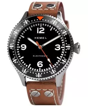 Мужские часы Hemel Stratus Matte Black с циферблатом Super-LumiNova Quartz HF6 100M чёрный