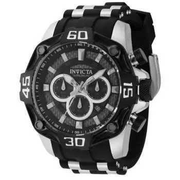 Мужские часы Invicta Pro Diver Chronograph с черным циферблатом, кварцевые 44704 100M
