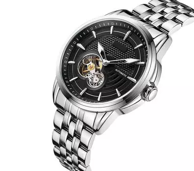 Мужские часы, классические полые, полностью автоматические механические часы, индивидуальные, модные, деловые, водонепроницаемые часы