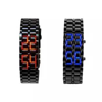 Мужские часы Lava LED Faceless модный аксессуар браслет пара любовник дружба ретро стиль наручные часы полностью стальная цепочка