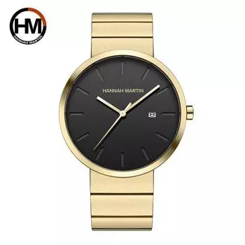 Мужские часы лучшего бренда HM, роскошные золотые мужские часы Local Tyrant, спортивные водонепроницаемые кварцевые часы