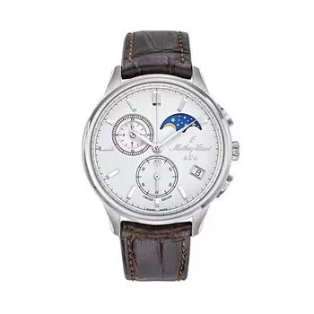 Мужские часы Mathey-Tissot Edmond G10 Limited Edition Chronograph Moon Phase Silver Dial Quartz H1886RCHAI 100M серебряный