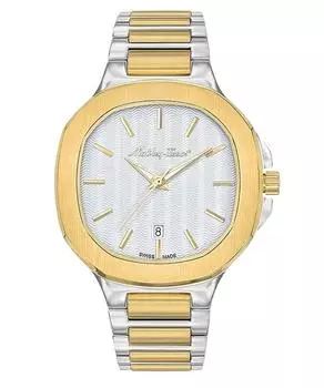 Мужские часы Mathey-Tissot Evasion из двухцветной нержавеющей стали с серебристым циферблатом, кварцевые H152BI серебряный