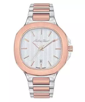Мужские часы Mathey-Tissot Evasion из двухцветной нержавеющей стали с белым циферблатом, кварцевые H152RA белый